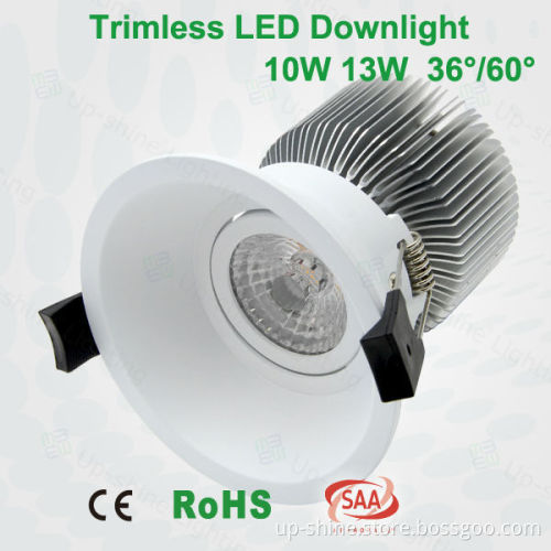 10W 5 years SAA CE RoHS Anti-glare lens Sharp brand COB led downlight